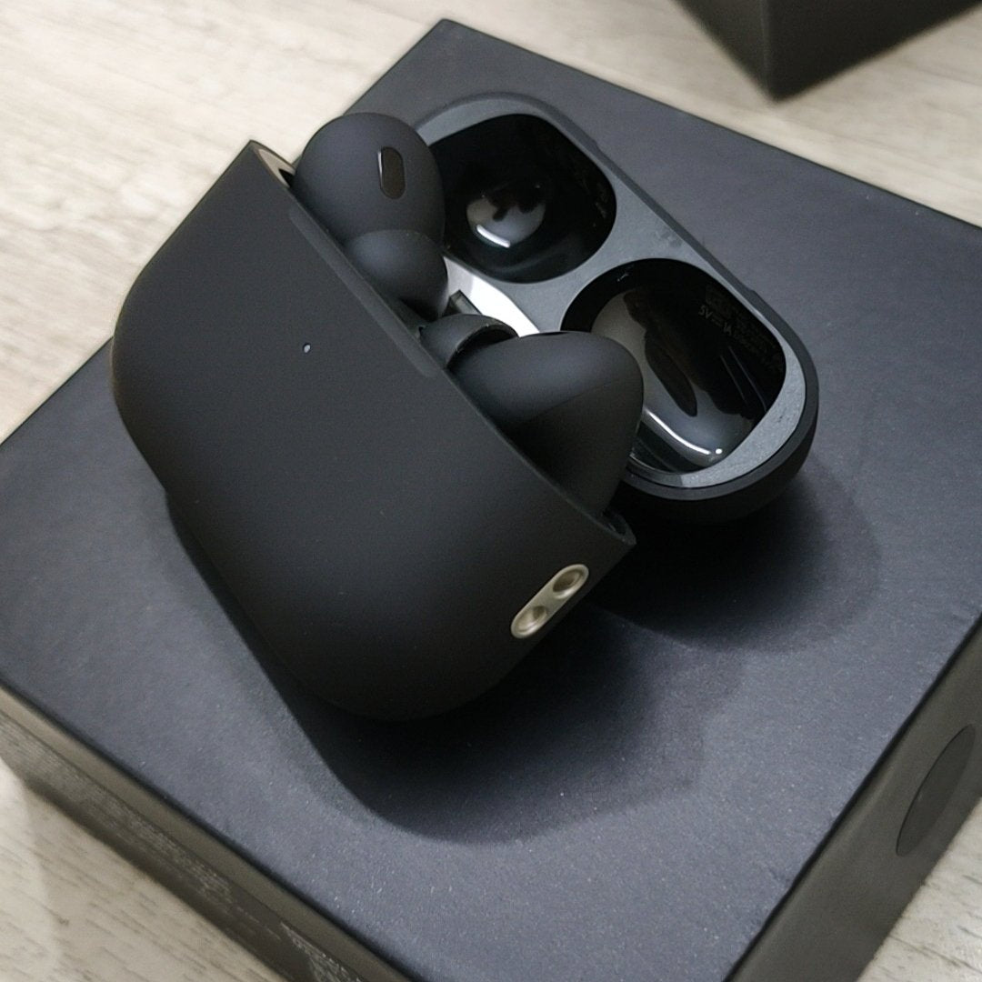 AirPods Pro 2nd Generation (Black Edition) – Premium 1:1 Replica with Wireless Charging Case