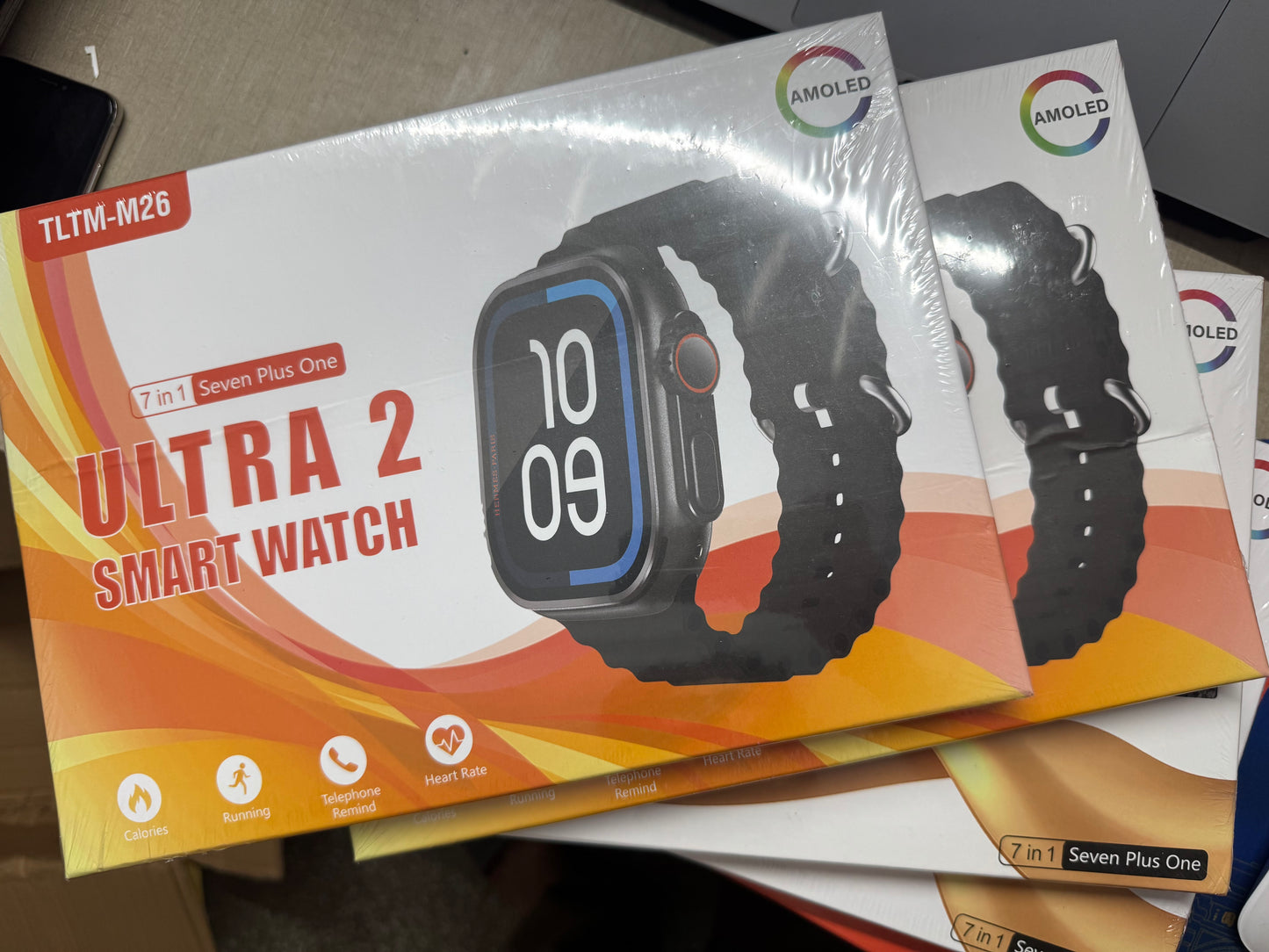 TLTM-M26 Ultra 2 Smart Watch – AMOLED Display | 7+1 Straps Edition